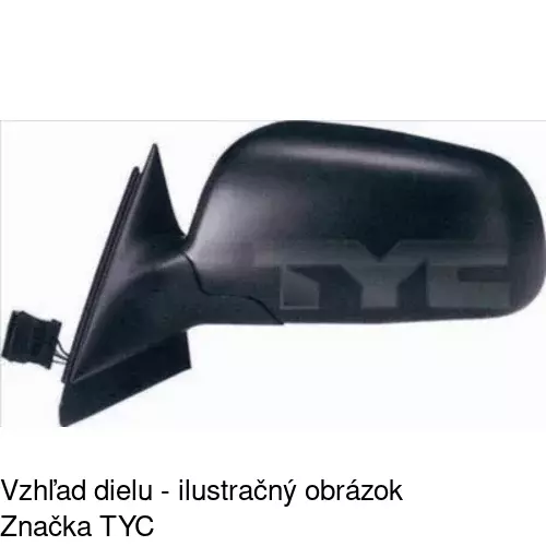 Sklo vonkajšieho zrkadla s držiakom 9541547M /POLCAR/ - obr. 2