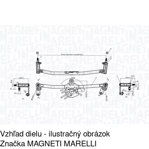 Náhon stieračov bez motora 9541MWP1 /POLCAR/ - obr. 4