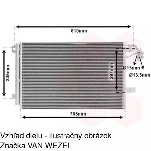 Chladiče klimatizácie 9569K8C1 /POLCAR/ - obr. 2