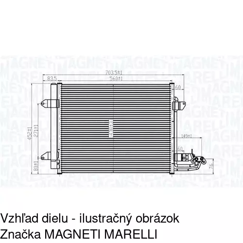 Chladiče klimatizácie 9578K8C1S /POLCAR/ - obr. 1