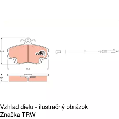Brzdové dosky S70-0019 /POLCAR/ - obr. 1