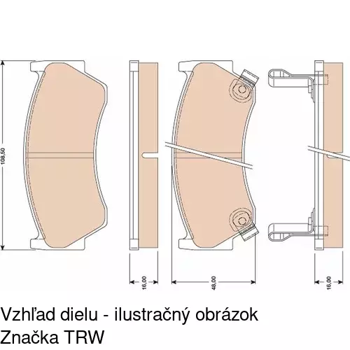 Brzdové dosky S70-0102 /POLCAR/ - obr. 4