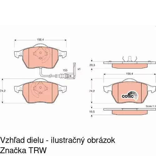 Brzdové dosky POLCAR S70-0201