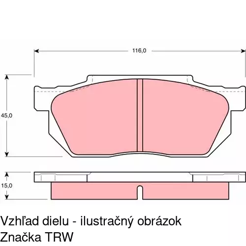 Brzdové dosky S70-0211 /POLCAR/ - obr. 3