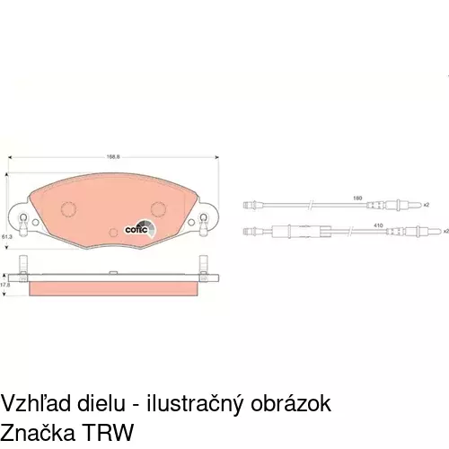 Brzdové dosky S70-0224 /POLCAR/ - obr. 1
