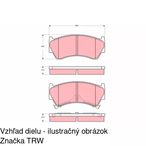Brzdové dosky S70-0242 /POLCAR/ - obr. 1