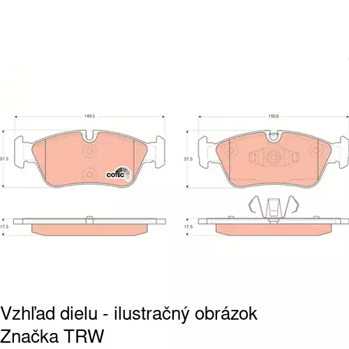 Brzdové dosky S70-0244 /POLCAR/ - obr. 5