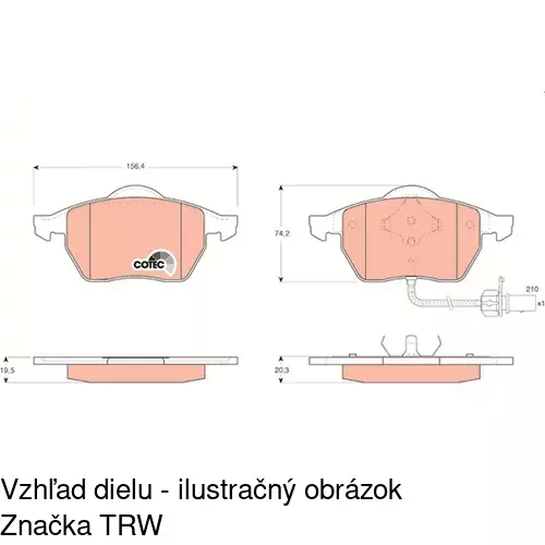 Brzdové dosky POLCAR S70-0289
