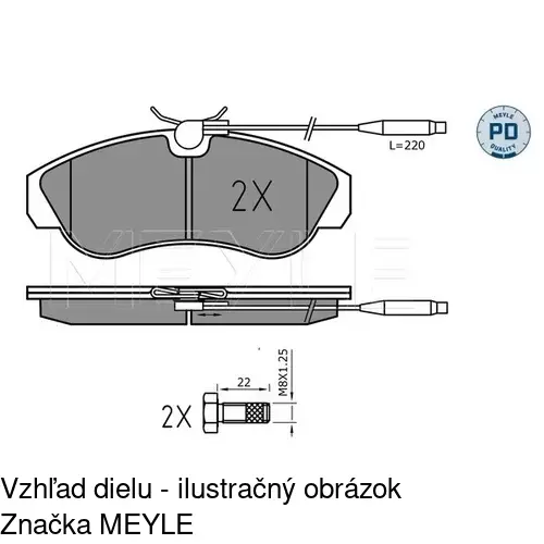 Brzdové dosky S70-0293 /POLCAR/ - obr. 1