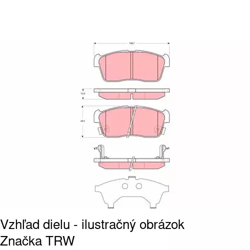 Brzdové dosky S70-0301 /POLCAR/ - obr. 3