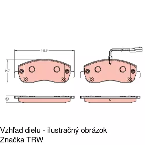 Brzdové dosky S70-0387 /POLCAR/ - obr. 3