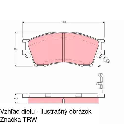 Brzdové dosky S70-0406 /POLCAR/ - obr. 1