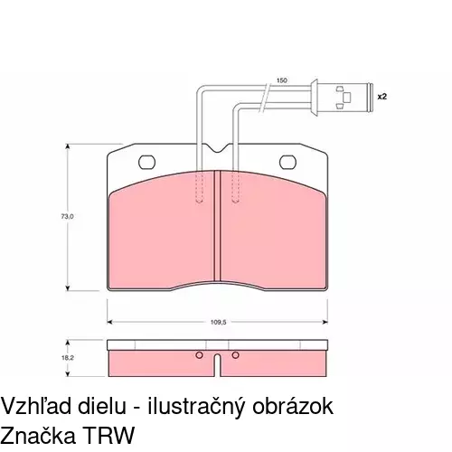 Brzdové dosky S70-0410 /POLCAR/ - obr. 1