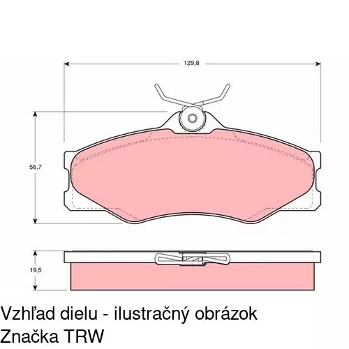 Brzdové dosky S70-0594 /POLCAR/ - obr. 4