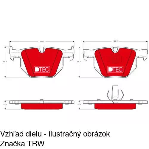 Brzdové dosky S70-1174 /POLCAR/ - obr. 1