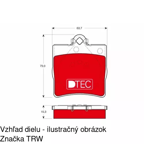 Brzdové dosky POLCAR S70-1182