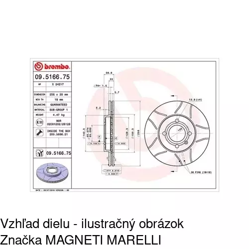 Brzdový kotúč S71-0021S /POLCAR/ - obr. 3