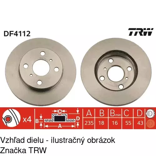 Brzdový kotúč POLCAR S71-0043
