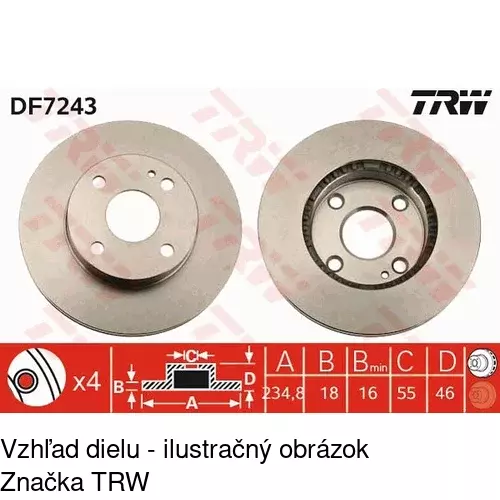 Brzdový kotúč S71-0215 /POLCAR/ - obr. 2