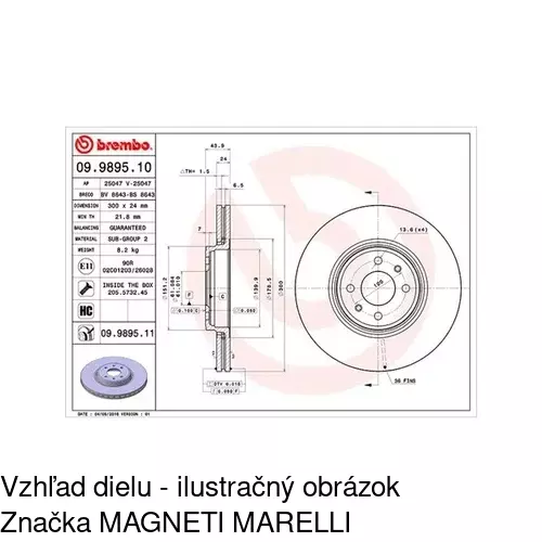 Brzdový kotúč POLCAR S71-0374