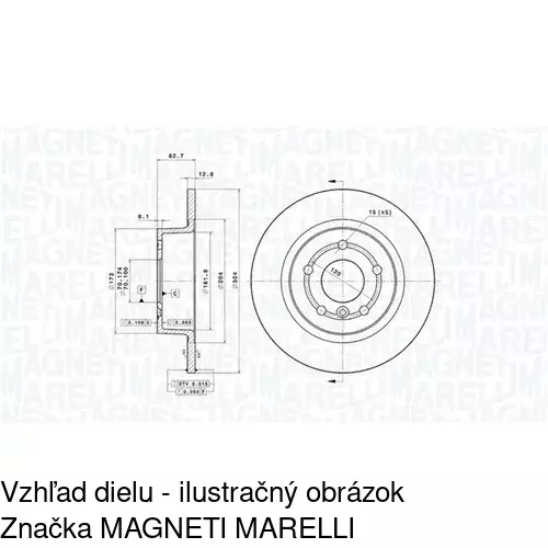 Brzdový kotúč POLCAR S71-1140