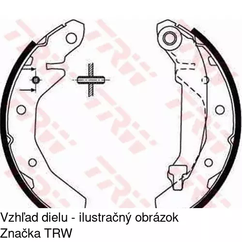 Brzdové čeľuste S72-1036 /POLCAR/ - obr. 1