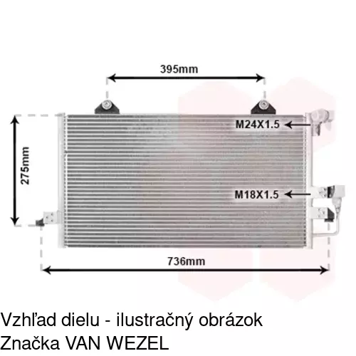 Chladiče klimatizácie 1308K8C2S /POLCAR/ - obr. 2