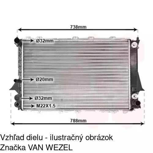 Chladiče vody 131608A8 /POLCAR/ - obr. 1