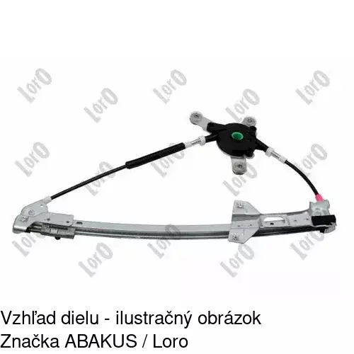 Mechanizmus sťahovania okna elektrický bez motora 1316PSG1 /POLCAR/ - obr. 2