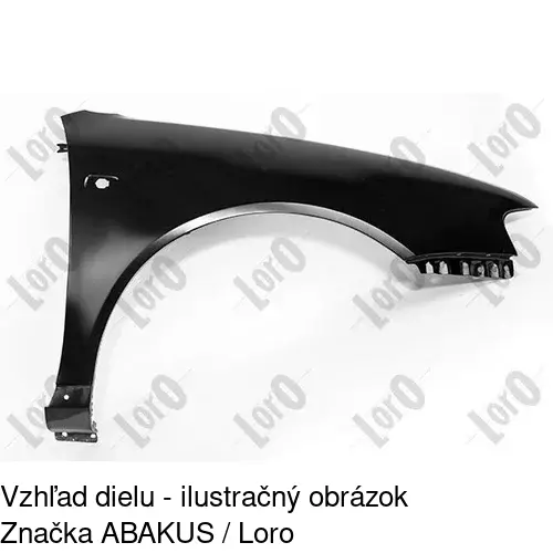 Predný blatník 132302-1 /POLCAR/ - obr. 2