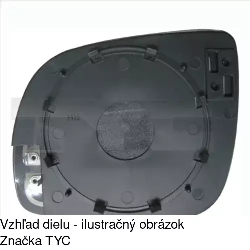Sklo vonkajšieho zrkadla s držiakom 1323552M /POLCAR/ - obr. 2
