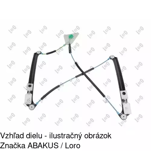 Mechanizmus sťahovania okna elektrický bez motora 1331PSG2 /POLCAR/ - obr. 4