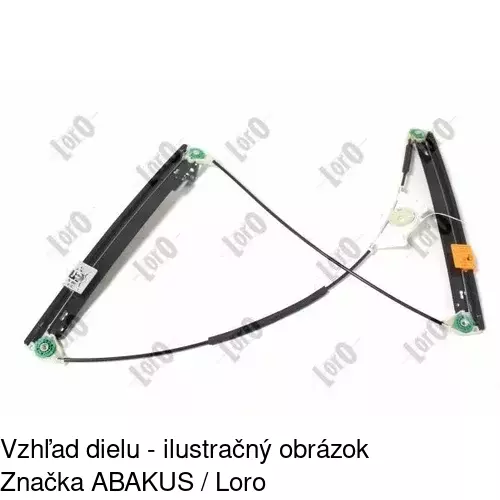 Mechanizmus sťahovania okna elektrický bez motora 1335PSG1A /POLCAR/ - obr. 5