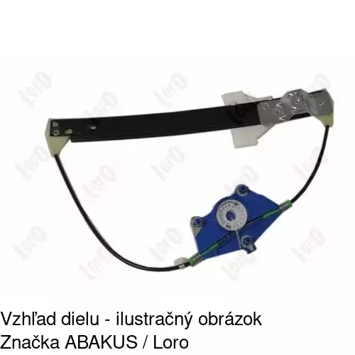 Mechanizmus sťahovania okna elektrický bez motora 1335PSG4 /POLCAR/ - obr. 3