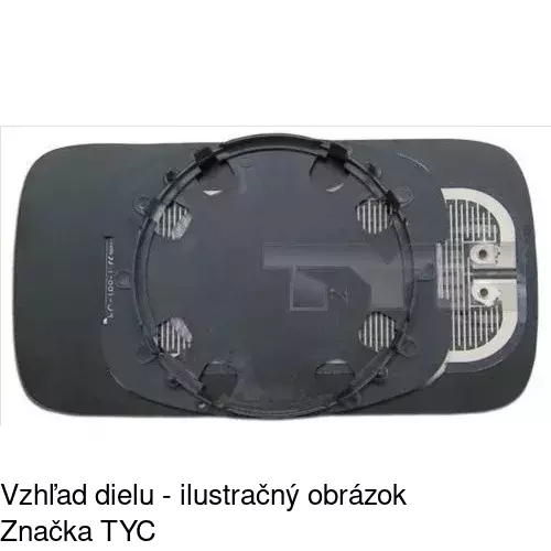 Sklo vonkajšieho zrkadla s držiakom 1402545E /POLCAR/ - obr. 1