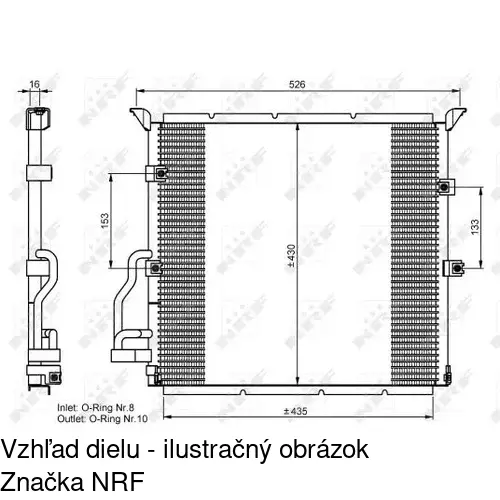 Chladiče klimatizácie 2007K8C5 /POLCAR/ - obr. 2