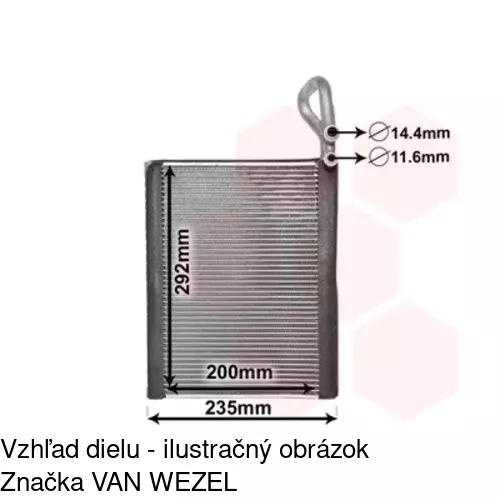 Výparník klimatizácie 2054P8-1 /POLCAR/ - obr. 1