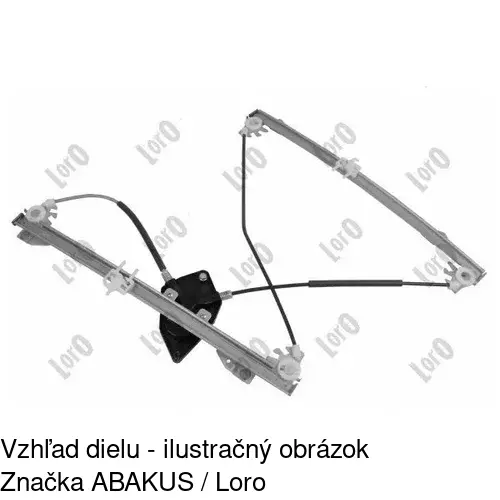Mechanizmus sťahovania okna elektrický bez motora 2055PSG2 /POLCAR/ - obr. 3