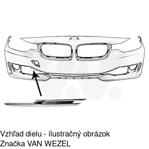 Lišta krytu nárazníka 20D127-8 /POLCAR/ - obr. 1