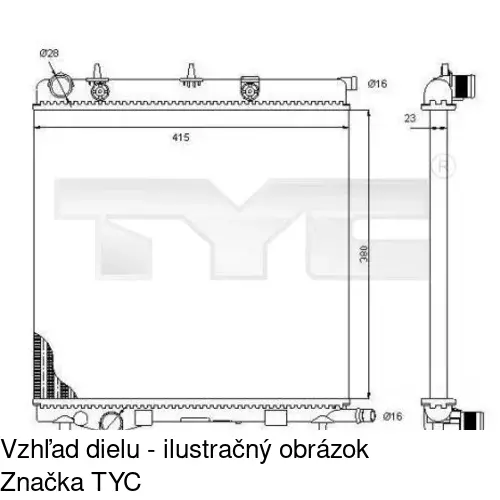 Chladiče vody 231508A4 /POLCAR/