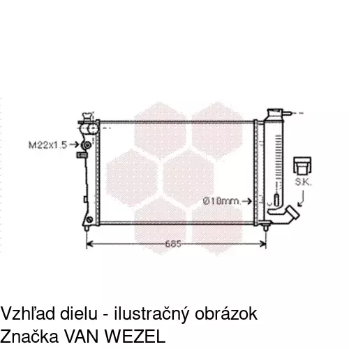Chladiče vody 232408A7 /POLCAR/ - obr. 3