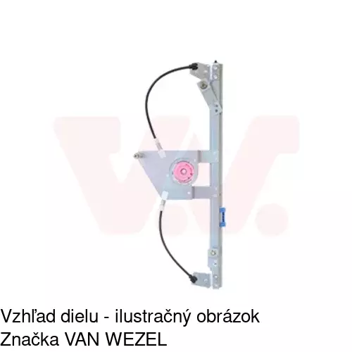 Elektrický mechanizmus okna dverí 2325PSE5 /POLCAR/ - obr. 1