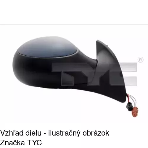Vonkajšie zrkadlo 2327518E /POLCAR/ - obr. 3