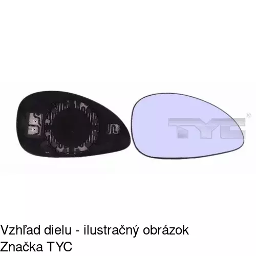 Sklo vonkajšieho zrkadla s držiakom 2329547E /POLCAR/ - obr. 1