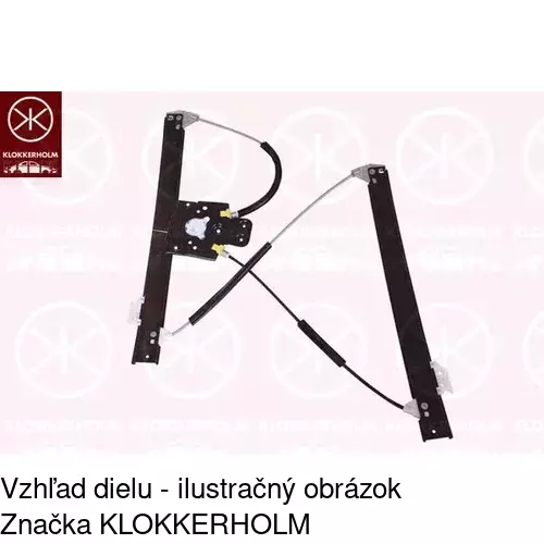 Mechanizmus sťahovania okna elektrický bez motora POLCAR 2334PSG2E