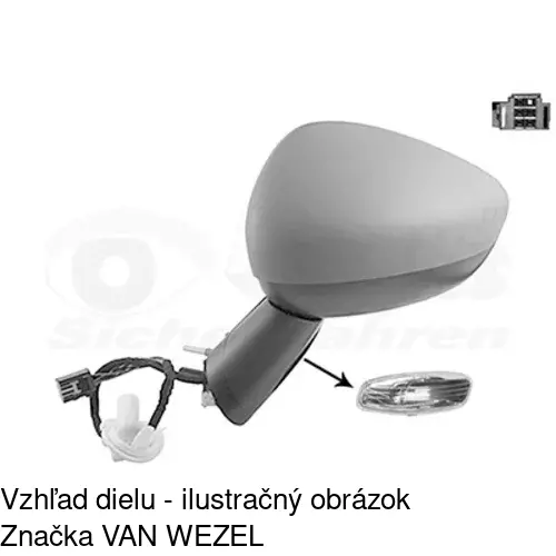Vonkajšie zrkadlo 2338514E /POLCAR/ - obr. 2