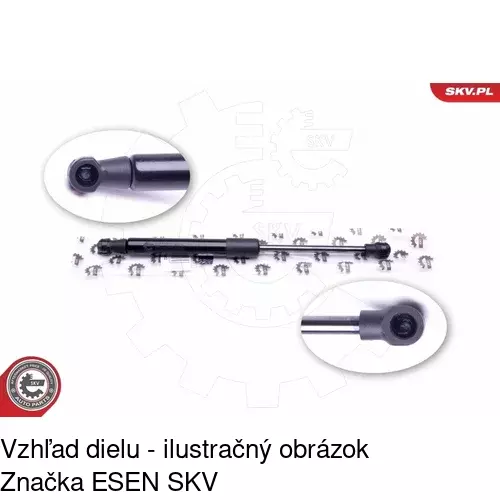 Plynová pružina 2406AS /POLCAR/ - obr. 2