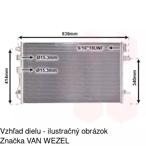 Chladiče klimatizácie 2421K8C2S /POLCAR/ - obr. 2