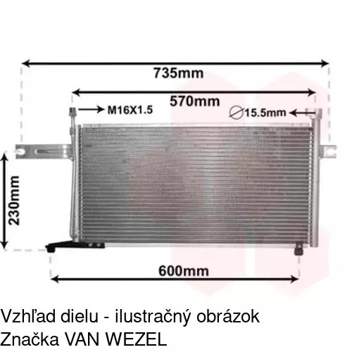 Chladiče klimatizácie 2705K8C2S /POLCAR/ - obr. 3