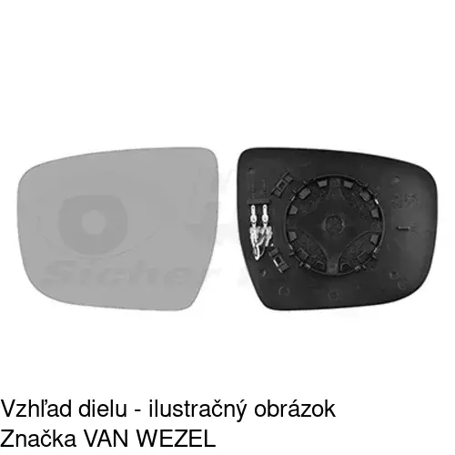 Sklo vonkajšieho zrkadla s držiakom 27C1545M /POLCAR/ - obr. 5